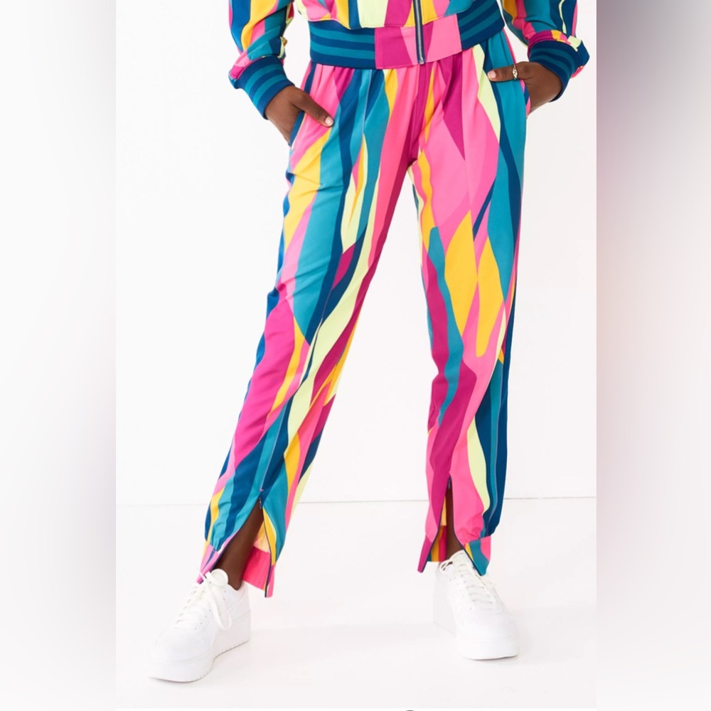 Tek Gear Zipper-Hem Woven Track Pants‎ Athletic Multicolor Sz XXL